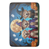 ニューファンドランド犬カボチャおもしろいハロウィーン バスマット (正面縦)