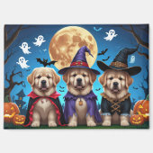 ニューファンドランド犬カボチャおもしろいハロウィーン マグネット (正面)
