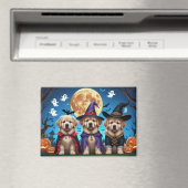 ニューファンドランド犬カボチャおもしろいハロウィーン マグネット (インサイチュ (食洗機))