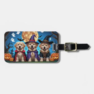 ニューファンドランド犬カボチャおもしろいハロウィーン ラゲッジタグ
