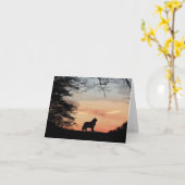 ニューファンドランド犬カード カード (黄色い花)