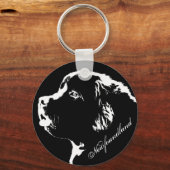 ニューファンドランド犬キーチェーンニューファンドランダップギフト キーホルダー (正面)