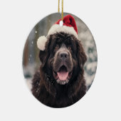ニューファンドランド犬クリスマス記念の杯 セラミックオーナメント (右)