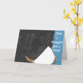 ニューファンドランド犬グリーティングカード カード (黄色い花)