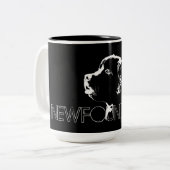 ニューファンドランド犬コーヒーカップ犬の恋人マグカップ ツートーンマグカップ (正面左)