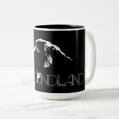 ニューファンドランド犬コーヒーカップ犬の恋人マグカップ ツートーンマグカップ (正面右)