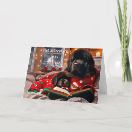 ニューファンドランド犬ストーリータイムクリスマスカード シーズンカード