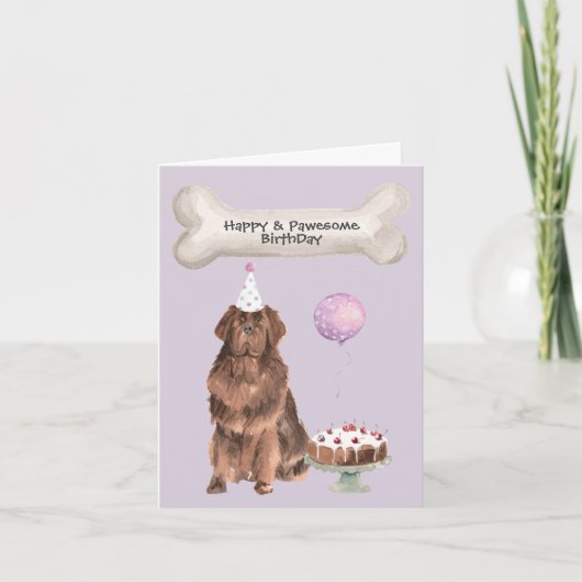 ニューファンドランド犬パーティー シーズンカード (正面)