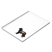 ニューファンドランド犬ブリードボホフローラシルエット ノートブック (左側)