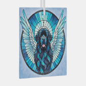 ニューファンドランド犬ブルーエンジェル記念サンキャッチャー ガラスオーナメント (正面右)