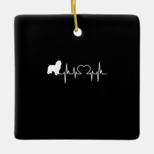 ニューファンドランド犬プレゼント |動物愛好家 セラミックオーナメント (正面)