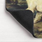 ニューファンドランド犬ライオンと呼ばれる1824 (キャンバス上の油) マウスパッド (コーナー)