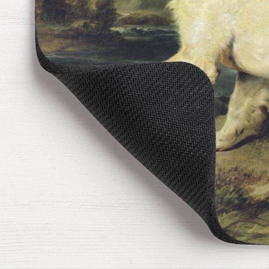 ニューファンドランド犬ライオンと呼ばれる1824 (キャンバス上の油) マウスパッド (コーナー)