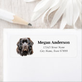 ニューファンドランド犬差出人住所ラベル ラベル (インサイチュ)