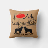 ニューファンドランド犬2匹が大好き クッション (裏面)
