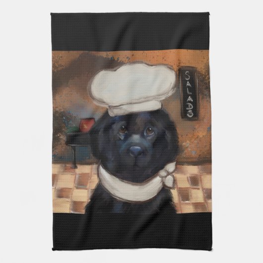 ニューファンドランド犬 キッチンタオル (縦)