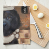 ニューファンドランド犬 キッチンタオル (四つ折り)