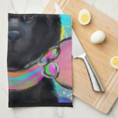 ニューファンドランド犬 キッチンタオル (四つ折り)