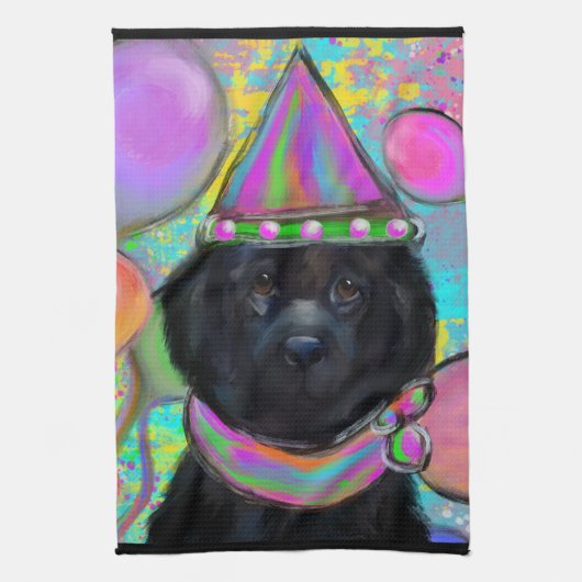 ニューファンドランド犬 キッチンタオル (縦)