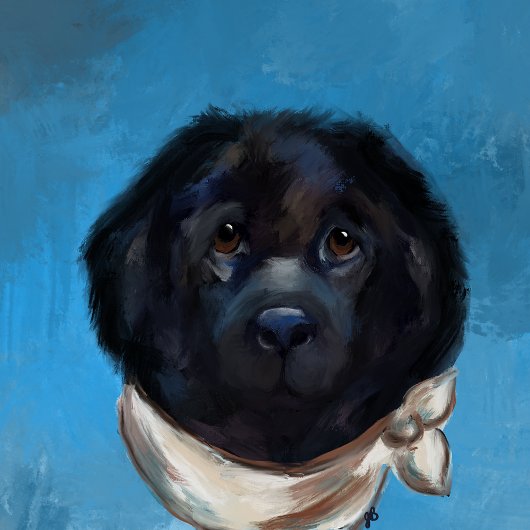 ニューファンドランド犬 キャンバスプリント