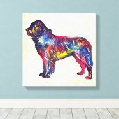 ニューファンドランド犬 キャンバスプリント (インサイチュ (ウッドフロア))