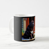 ニューファンドランド犬 コーヒーマグカップ (正面左)
