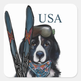 ニューファンドランド犬 スクエアシール