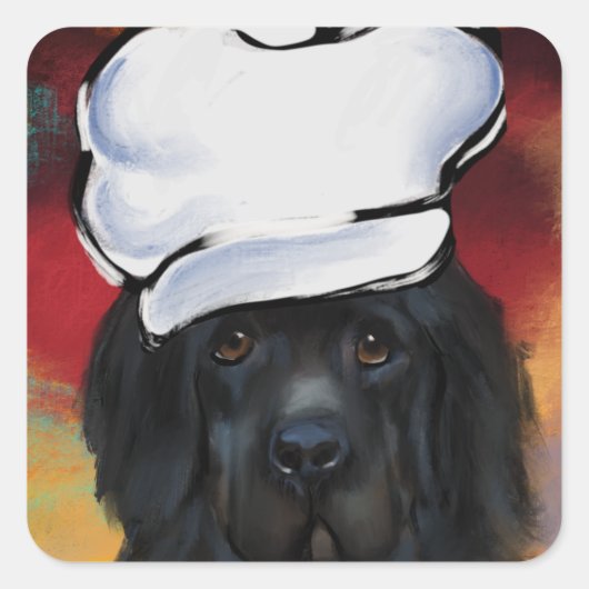 ニューファンドランド犬 スクエアシール (正面)