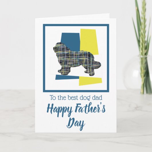 ニューファンドランド犬 トリカラー 父の日カード カード (正面)