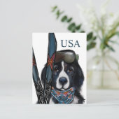 ニューファンドランド犬 ポストカード (スタンド正面)