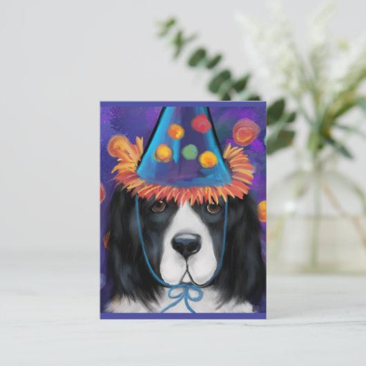 ニューファンドランド犬 ポストカード (スタンド正面)