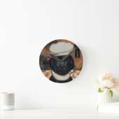 ニューファンドランド犬 ラウンド壁時計 (ホーム)