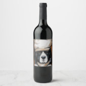 ニューファンドランド犬 ワインラベル (正面)