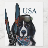 ニューファンドランド犬 ワインラベル (シングルラベル)