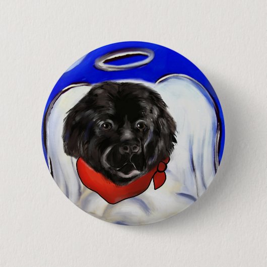 ニューファンドランド犬 缶バッジ (正面)