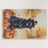 ニューファンドランド紅葉感謝祭アート ジグソーパズル (横)