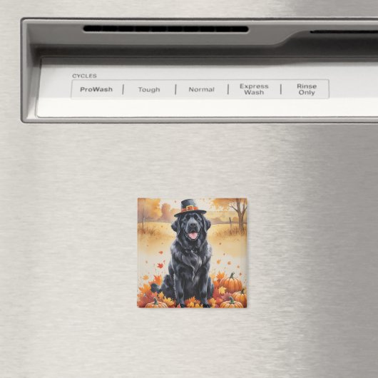 ニューファンドランド紅葉感謝祭アート マグネット (インサイチュ (食洗機))