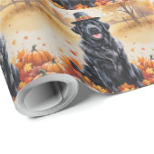 ニューファンドランド紅葉感謝祭アート ラッピングペーパー (ロールコーナー)