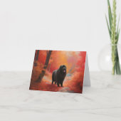 ニューファンドランド紅葉秋 カード (正面)