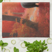 ニューファンドランド紅葉秋 キッチンタオル (折り畳み)