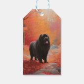 ニューファンドランド紅葉秋 ギフトタグ (裏面)