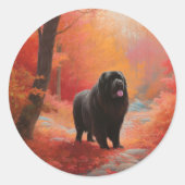 ニューファンドランド紅葉秋 ラウンドシール (正面)