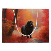 ニューファンドランド紅葉秋 ラージペーパーバッグ (裏面)