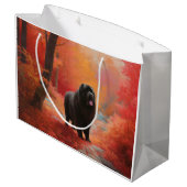 ニューファンドランド紅葉秋 ラージペーパーバッグ (裏面アングル)