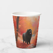 ニューファンドランド紅葉秋 紙コップ (正面)