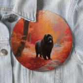 ニューファンドランド紅葉秋 缶バッジ (インサイチュ)