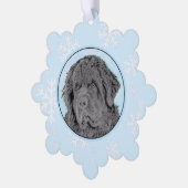 ニューファンドランド絵画ズ – かわいいオリジナルドッグアート オーナメントカード (左)