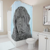 ニューファンドランド絵画ズ – かわいいオリジナルドッグアート シャワーカーテン (インサイチュ)