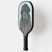 ニューファンドランド絵画ズ – かわいいオリジナルドッグアート ピックルボールラケット (左)