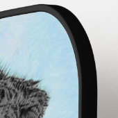 ニューファンドランド絵画ズ – かわいいオリジナルドッグアート ピックルボールラケット (左詳細)